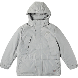 Dickies帝酷适秋冬防泼水户外风格多口袋宽松连帽羽绒服男女情侣