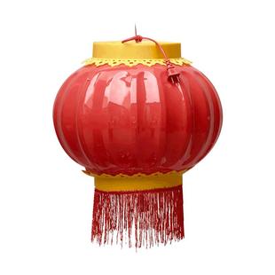 亚克力户外防水LED灯笼大红塑料连串灯笼发光灯杆道路亮化灯笼