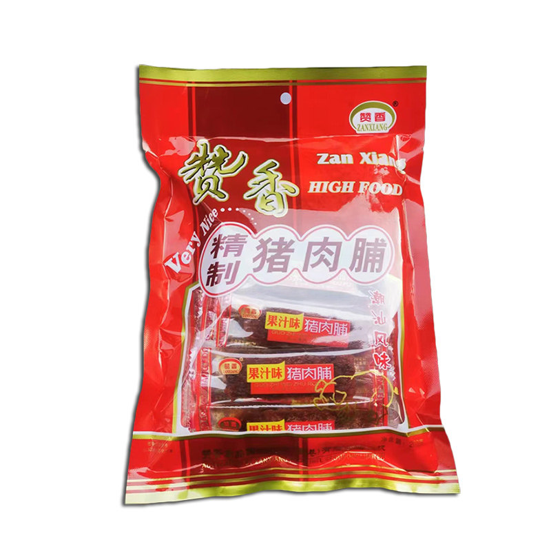 赞香猪肉脯果汁味独立包装200克