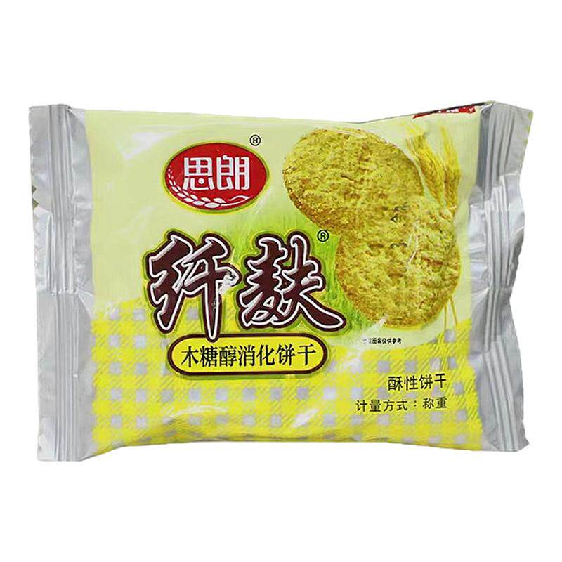 嘉士利思朗纤麸饼干散装小包装黑芝麻无糖醇粗粮代餐老人休闲食品