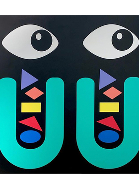 umbluela潮流抽象装饰画个性客厅展厅背景墙画趣味艺术工作室挂画