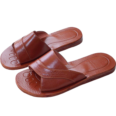 水牛皮居家拖鞋不臭脚全皮静音