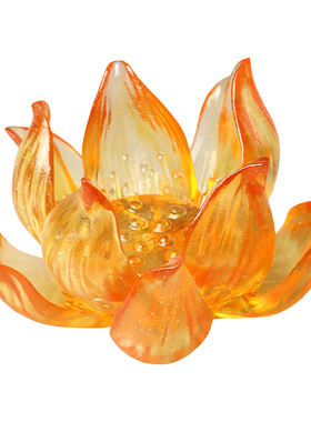 古法琉璃莲花香插东方雅致礼摆件
