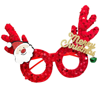 圣诞节派对拍照道具眼镜框