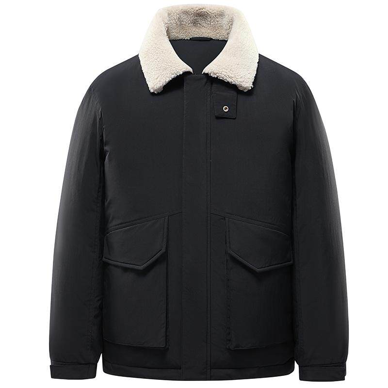 【羊羔绒领】雅鹿羽绒服男冬短款