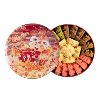 春节款小熊饼干草莓抹茶咖啡黄油