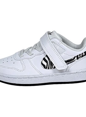 Nike耐克婴童鞋COURT BOROUGH黑白斑马纹魔术贴运动鞋IV5953-100