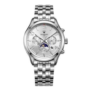 上海钻石手表男自动机械表夜光日历日月星辰5100官方正品男腕表