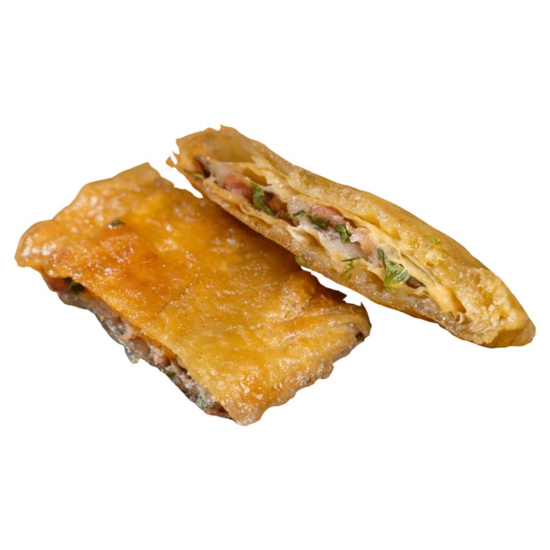 衢州龙游特产农家手工自制葱花肉香酥脆卷猪肉豆腐皮油饼速食