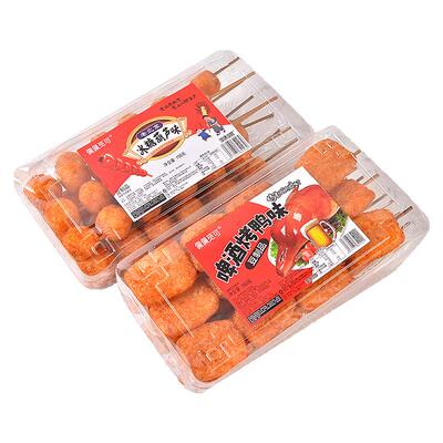 北京烤鸭啤酒烤鸭味串网红小卖部儿时怀旧零食辣条豆制品批发小吃