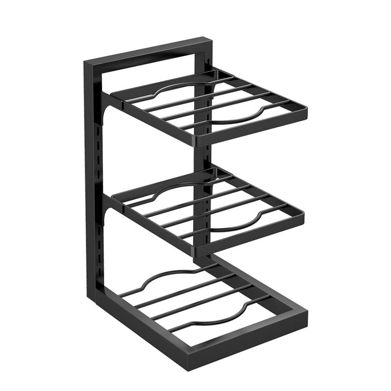 锅架专放锅具收纳厨房不锈钢架子置物架下水槽多层家用柜子内分层