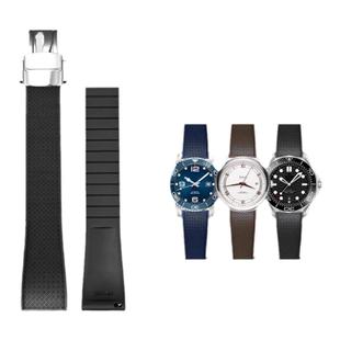 CTS FKM氟橡胶表带22MM/20柔软加长一体折叠扣防水运动适配华为gt