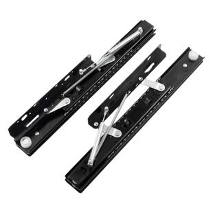250mm上升台面滑轨飘窗升降抽拉导轨上翻桌面五金延长板隐形滑轨