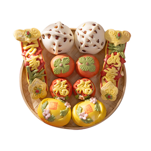 忆胶东马年花饽饽年货礼盒五福临门大馒头非遗手作花馍过年送礼