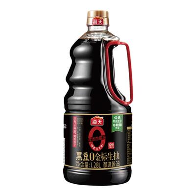 海天黑豆0金标生抽1.28L酿造酱油炒菜凉拌点蘸点炒炒菜凉拌调味料