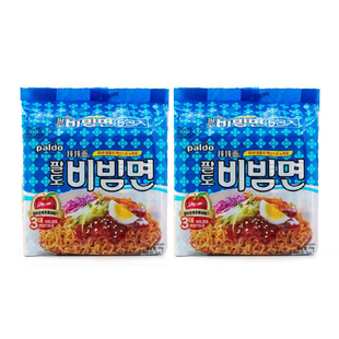 韩国进口paldo八道韩式经典干拌面方便面速食辛拉辣冷面泡面夜宵