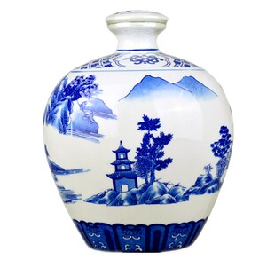 山西杏花青花原浆53度2500ml5斤坛装白酒礼盒装送礼清香型高粱酒