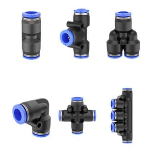 气管快速接头PU8直通PG10-8变径PE10三通PZA四通塑料快插接头高压