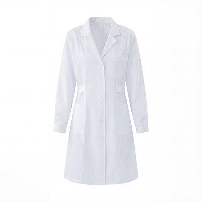 高端纯棉医生白大褂长袖定制