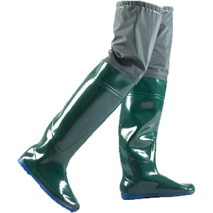 长筒雨鞋插秧水鞋过膝高筒水靴下河扑鱼雨靴防水防滑软底泥鞋胶鞋