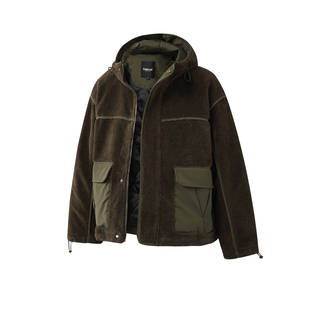 小彬国潮泰迪熊摇粒绒棉服外套2025新款冬季男女生工装夹克上衣潮