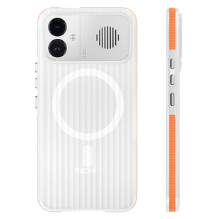猩球卫士撞色硬壳适用红米K90Max磁吸手机壳磨砂透明REDMI K90 Max保护壳高级感光栅条纹超薄全包边简约外壳