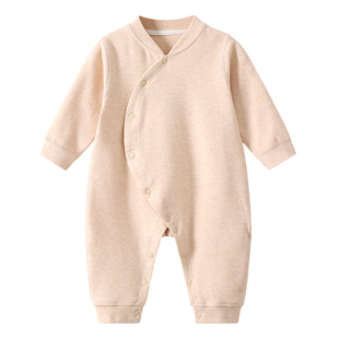 婴儿舒绒连体衣春秋冬季贴身打底睡衣女宝宝纯棉内穿保暖衣服冬天