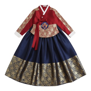 新款韩服朝鲜族宫廷女童传统民族舞蹈服装公主古装延吉旅拍演出服