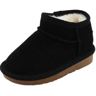 TOPSTAR儿童雪地靴防水皮毛一体软底保暖冬季儿童鞋加绒加厚