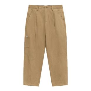 吕小虎白色高级休闲长裤男春秋季基础纯色裤子男生宽松直筒工装裤