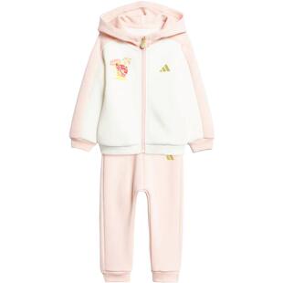 阿迪达斯童装女童宝宝套装2026新年款针织运动连帽两件套春KV6903