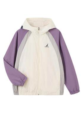 NAUTICA/诺帝卡童装 男童女童轻量外套春夏季儿童运动服拼色时尚