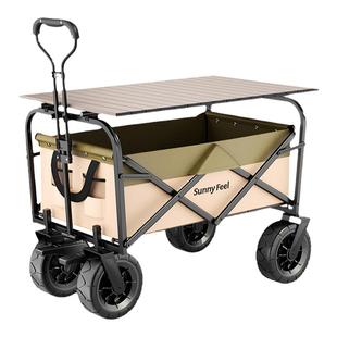 山扉户外露营车折叠儿童可躺露营推车手推车野营拖车野餐车营地车