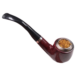 非实木老式烟嘴弯式过滤手工黑檀木男士烟斗两用烟斗烟袋进口烟斗