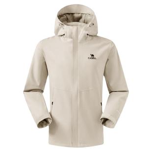 骆驼单层黑色冲锋衣男2026春夏户外防风防水保暖徒步登山服外套女