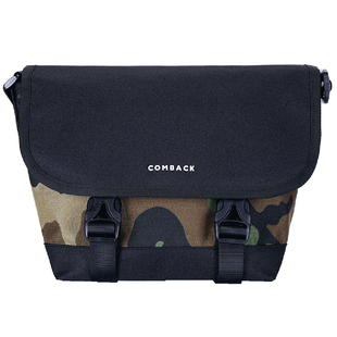 COMBACK国潮迷彩双面小包单肩斜挎邮差包 休闲运动包男女同款chic