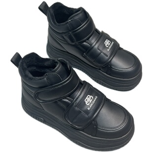 悦薇高品质女鞋高帮雪地靴加绒加厚保底休闲棉靴防滑中帮舒适棉鞋