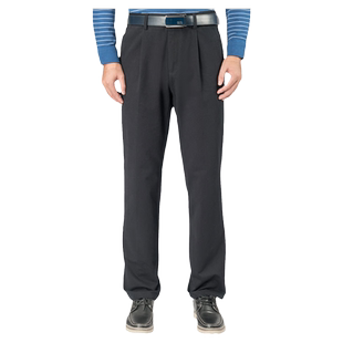 嘉意男款裤子秋冬季厚款新疆纯棉爸爸单褶宽松直筒休闲裤E8032-3