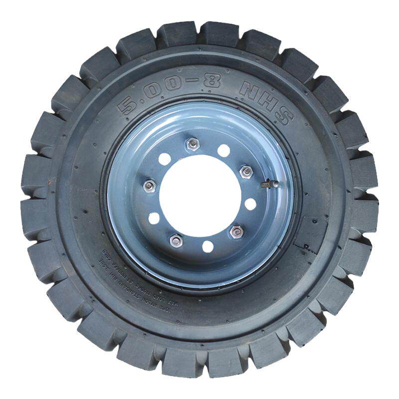 400-8 500一8叉车工程车旋转木马升降机载重充气轮胎带圈拖车轮轴