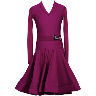 【清仓价】薇妮拉丁舞服女童夏规定服演出连体少儿女儿童比赛服