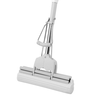 海绵滚轮式挤水胶棉不锈钢拖把头