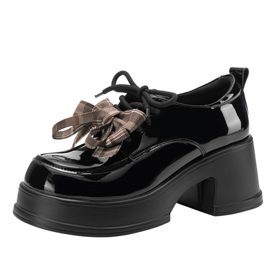 高跟乐福鞋英伦学院风jk小皮鞋