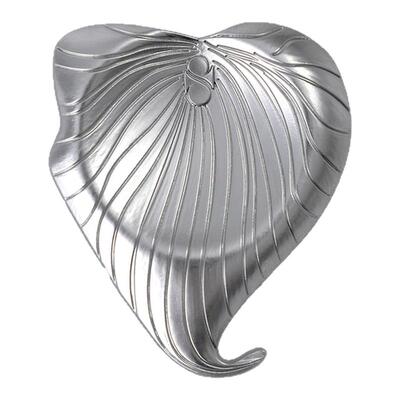 BALIANG「捌樑」蒂 'fruitfall' 金属亚银马蹄莲花瓣丝巾扣胸针