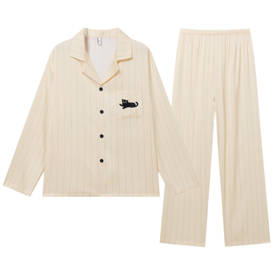 乐姿梦冰丝男士春秋睡衣套装