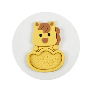 2026新年小马元宝披萨馒头模具花样卡通面点宝宝花饽饽3D烘焙工具