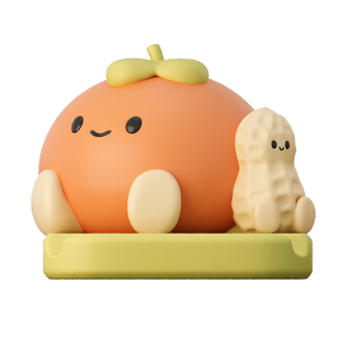 圣诞节好柿花生手机支架桌面可爱摆件办公室工位情绪稳定器礼物