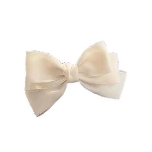 在逃公主蝴蝶结发夹红色立体顶夹小香风鸭嘴夹高颅顶神器发卡头饰