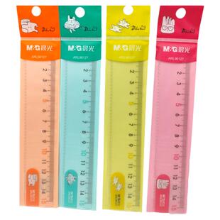 晨光文具耷拉兔20cm学生用直尺带波浪线可爱卡通塑料尺子ARL96128