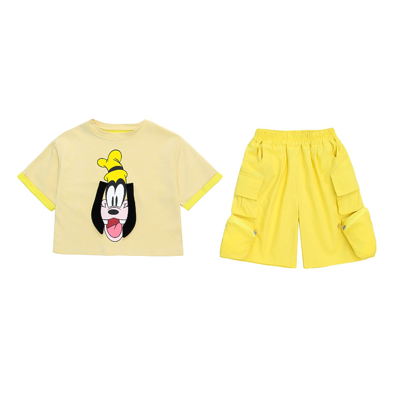 男童夏季卡通动物风运动服两件套