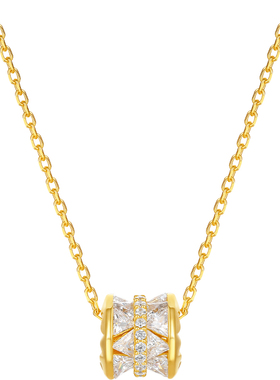 周六福S925银小蛮腰项链女